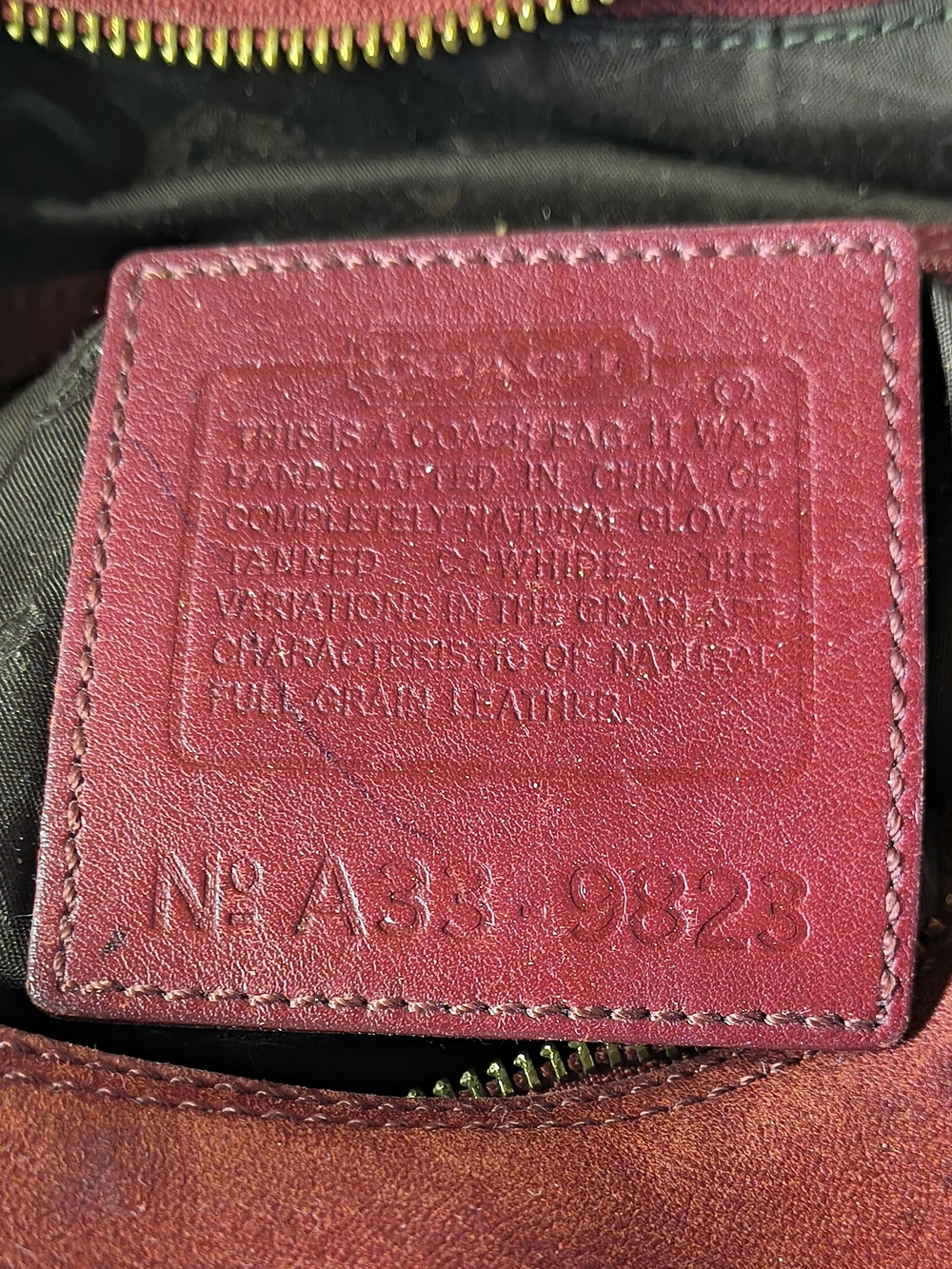 Vintage Coach Red Legacy West Hobo Bag 9823 - Picture 11 of 11